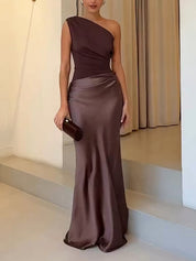 Sukienka Maxi Na Wesele, Elegancka Plisowana Sukienka Wieczorowa Maxi, Idealna Na Letnie Przyjęcia 0