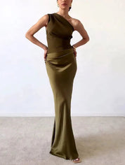 Sukienka Maxi Na Wesele, Elegancka Plisowana Sukienka Wieczorowa Maxi, Idealna Na Letnie Przyjęcia 1
