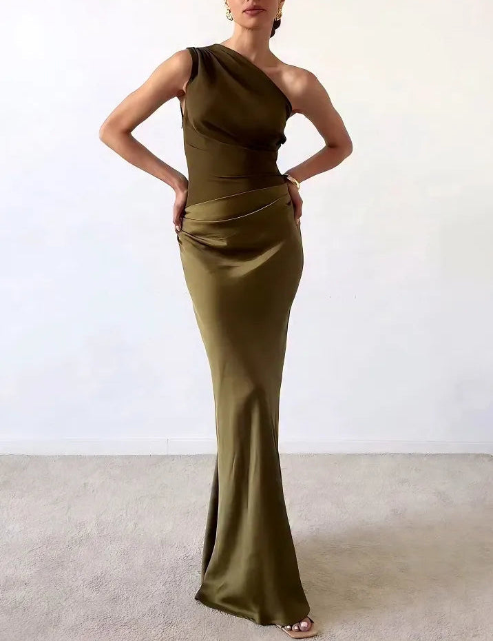 Sukienka Maxi Na Wesele, Elegancka Plisowana Sukienka Wieczorowa Maxi, Idealna Na Letnie Przyjęcia 1