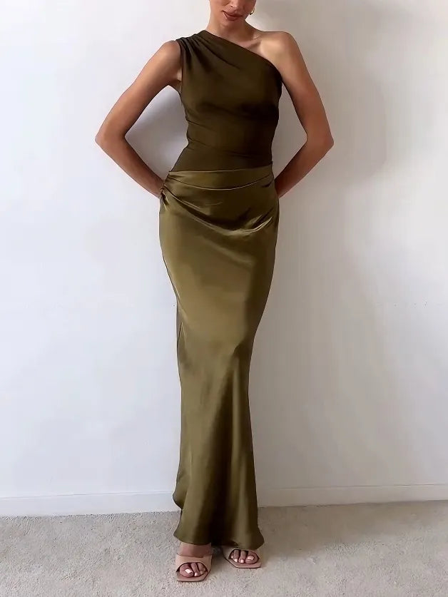 Sukienka Maxi Na Wesele, Elegancka Plisowana Sukienka Wieczorowa Maxi, Idealna Na Letnie Przyjęcia 7