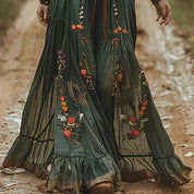 Sukienka Maxi w Stylu Boho z Kwiatowym Nadrukiem - Sukienka Letnia Maxi na Wesele i Eleganckie Okazje 2