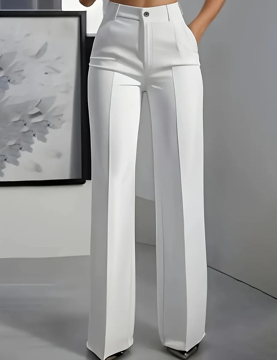 Szerokie Spodnie Damskie Z Wysokim Stanem - Elegancki Styl na Każdą Okazję 1