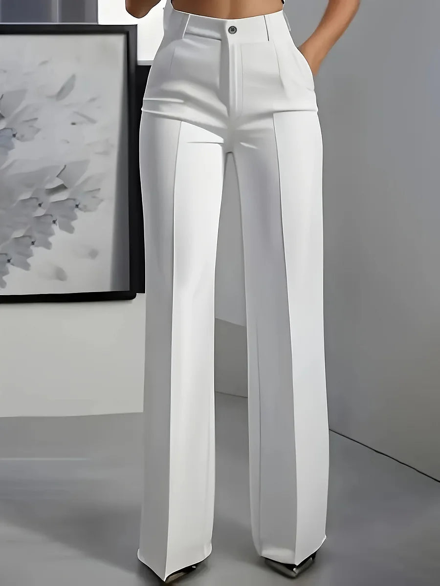 Szerokie Spodnie Damskie Z Wysokim Stanem - Elegancki Styl na Każdą Okazję 1