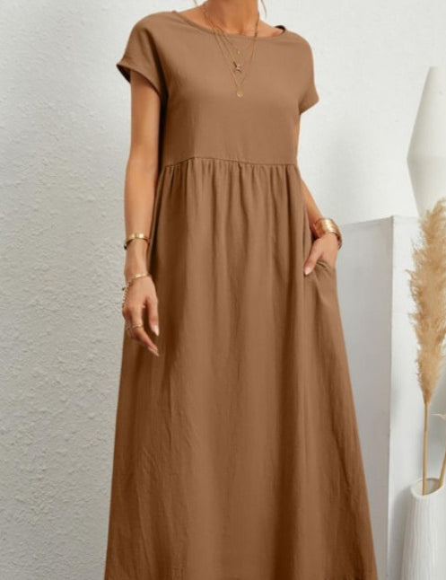 Letnia sukienka midi dla kobiet - wygodny i elegancki styl