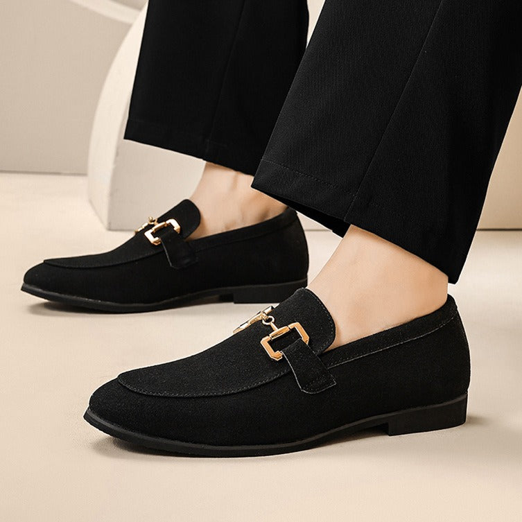 Eleganckie mokasyny męskie z arch support - wsuwane buty wizytowe