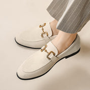 Eleganckie mokasyny męskie z arch support - wsuwane buty wizytowe
