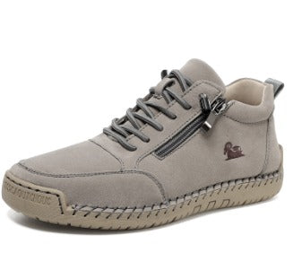 Buty damskie sznurowane z bocznym suwakiem
